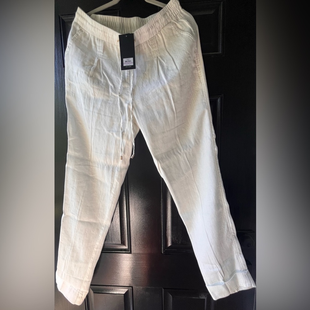 Linen and Cotton White Pants